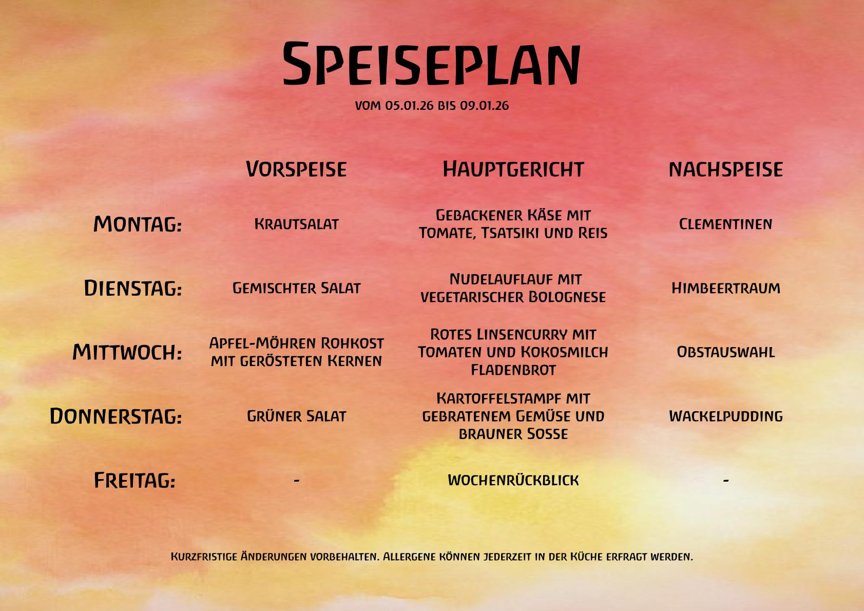 Speiseplan