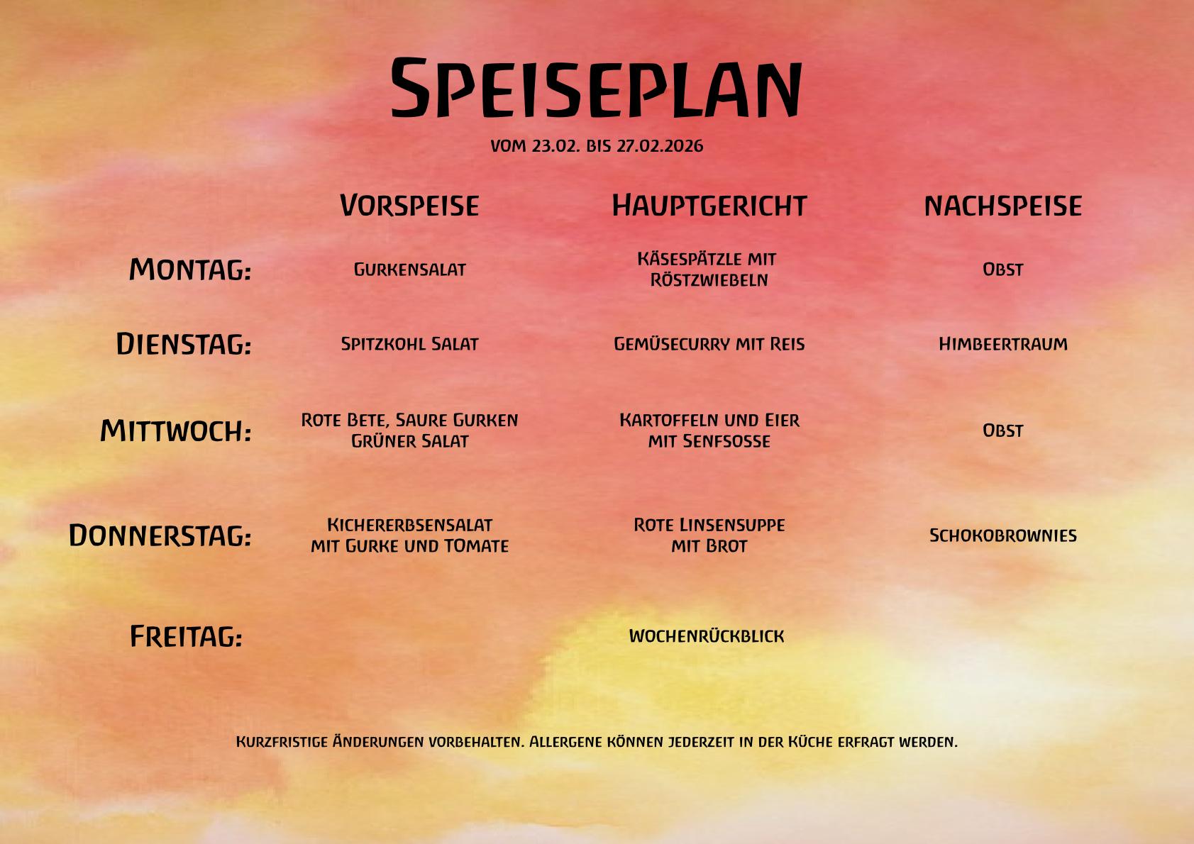 Speiseplan